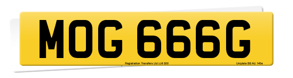 Registration number MOG 666G